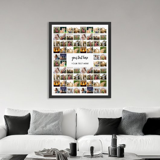 Moderne gepersonaliseerde fotocollage poster