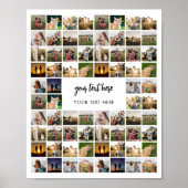 Moderne gepersonaliseerde fotocollage poster (Voorkant)