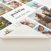 Moderne gepersonaliseerde fotocollage sherpa deken (3/4)