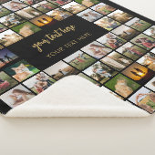 Moderne gepersonaliseerde fotocollage sherpa deken (3/4)