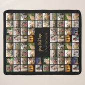 Moderne gepersonaliseerde fotocollage sherpa deken (Voorkant (horizontaal))