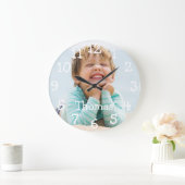 Moderne Gepersonaliseerde Fotonaam Grote Klok (Huis)