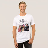 Moderne gepersonaliseerde fotoschool reünie Tri-Blend shirt (Voorkant volledig)