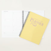 Moderne Gepersonaliseerde Gele en Paarse Planner (Display)