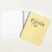 Moderne gepersonaliseerde gele en zwarte planner (Display)