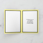 Moderne gepersonaliseerde gelukkige verjaardag oom kaart (Binnen)