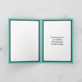 Moderne gepersonaliseerde gelukkige verjaardag oom kaart (Binnen)