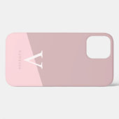 Moderne gepersonaliseerde geometrische pastelroze  Case-Mate iPhone case (Achterkant (horizontaal))