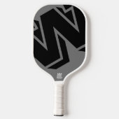 Moderne gepersonaliseerde gerepliceerde kleurnaam  pickleball paddle (Achterkant)