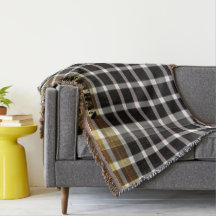 Moderne gepersonaliseerde geruite zwart-wit print