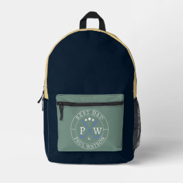 Moderne gepersonaliseerde golfspeler naam beste va bedrukte rugzak