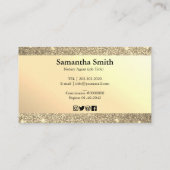 Moderne gepersonaliseerde gouden druppels notaris  visitekaartje (Achterkant)