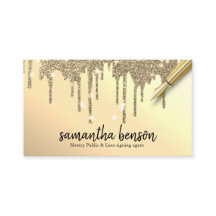 Moderne gepersonaliseerde gouden druppels notaris