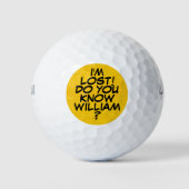 Moderne Gepersonaliseerde Grappige Bericht Verlore Golfballen (Voorkant)