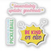 Moderne gepersonaliseerde grappige Humor kleurrijk Sticker (Voorkant)