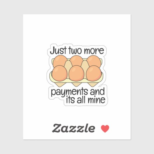 Moderne gepersonaliseerde grappige kippeneieren qu sticker (Vel)