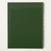 Moderne Gepersonaliseerde Groen en Roze Planner (Achterkant)