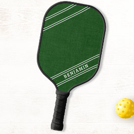 Moderne, gepersonaliseerde groene naam van de witt pickleball paddle
