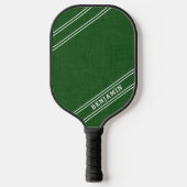 Moderne, gepersonaliseerde groene naam van de witt pickleball paddle (Voorkant)