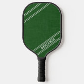Moderne, gepersonaliseerde groene naam van de witt pickleball paddle (Achterkant)