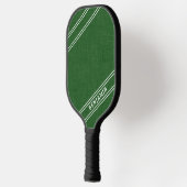 Moderne, gepersonaliseerde groene naam van de witt pickleball paddle (Links)