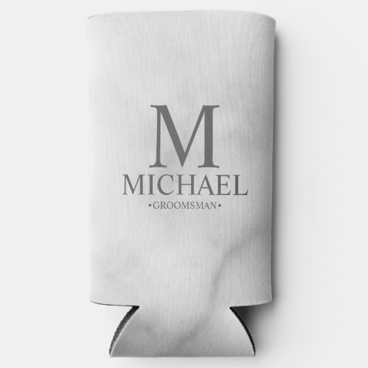 Moderne gepersonaliseerde Groomsman Seltzer Koelbo Seltzer Blikjeskoeler (Voorkant)