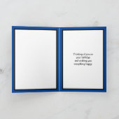 Moderne gepersonaliseerde Happy Birthday Nephew Kaart (Binnen)