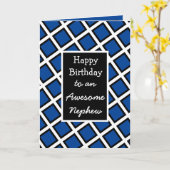 Moderne gepersonaliseerde Happy Birthday Nephew Kaart (Gele Bloem)