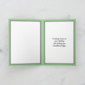 Moderne gepersonaliseerde Happy Birthday Nephew Kaart (Binnen)