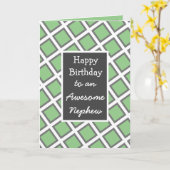 Moderne gepersonaliseerde Happy Birthday Nephew Kaart (Gele Bloem)