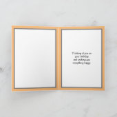 Moderne gepersonaliseerde Happy Birthday Nephew Kaart (Binnen)