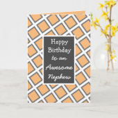 Moderne gepersonaliseerde Happy Birthday Nephew Kaart (Gele Bloem)