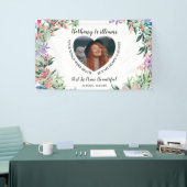 Moderne Gepersonaliseerde Hart Foto Herdenking Spandoek (Beurs)