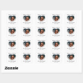 Moderne Gepersonaliseerde Hart Foto Memorabilia Vierkante Sticker (Vel)
