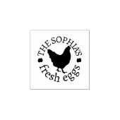 Moderne Gepersonaliseerde  Hen Naam Egg Love Rubberstempel (Afrduk)
