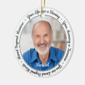 Moderne gepersonaliseerde herdenkingsherdenking 2  keramisch ornament (Links)