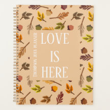 Moderne gepersonaliseerde herfstpatroon bruin chic