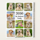 Moderne Gepersonaliseerde Hond Familie Kinder Foto Planner (Achterkant)