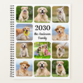Moderne Gepersonaliseerde Hond Familie Kinder Foto Planner (Voorkant)