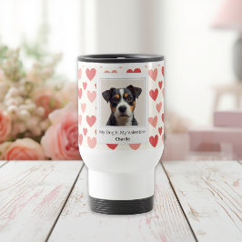 Moderne Gepersonaliseerde Hond Valentijns Beker Reisbeker