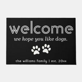 Moderne gepersonaliseerde hoop dat je van honden h deurmat