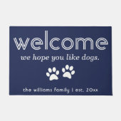 Moderne gepersonaliseerde hoop dat je van honden h deurmat (Voorkant)