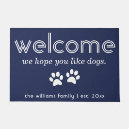 Moderne gepersonaliseerde hoop dat je van honden h deurmat