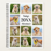 Moderne gepersonaliseerde huisdier hond foto colla planner (Voorkant)