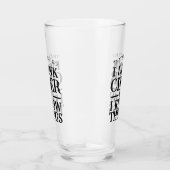 Moderne gepersonaliseerde I Drink cider tekst zwar Glas (Rechts)