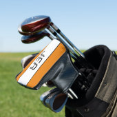 Moderne Gepersonaliseerde Initialen Monogram Sinaa Golfheadcover (Insitu)