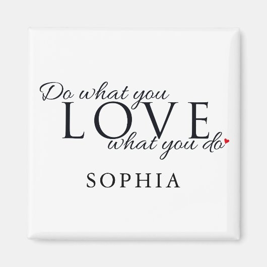 Moderne gepersonaliseerde inspirerende quote magneet (Voorkant)