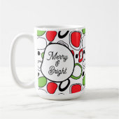 Moderne gepersonaliseerde kersttheemok koffiemok (Links)