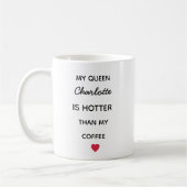 Moderne gepersonaliseerde koningin koffiemok (Links)