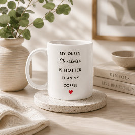 Moderne gepersonaliseerde koningin koffiemok